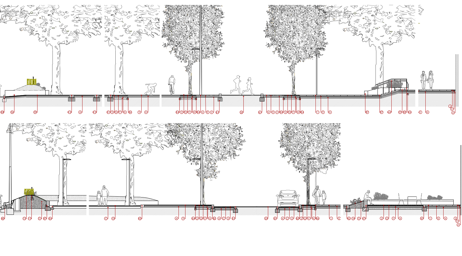 En la imagen sección del proyecto de remodelación de la avenida de la Ilustración